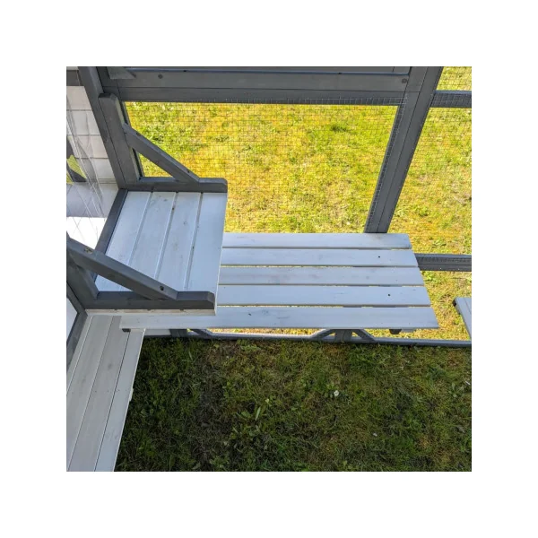 Catio Maison Chat Enclos Grillagé Parc de Détente Chat avec Plateformes