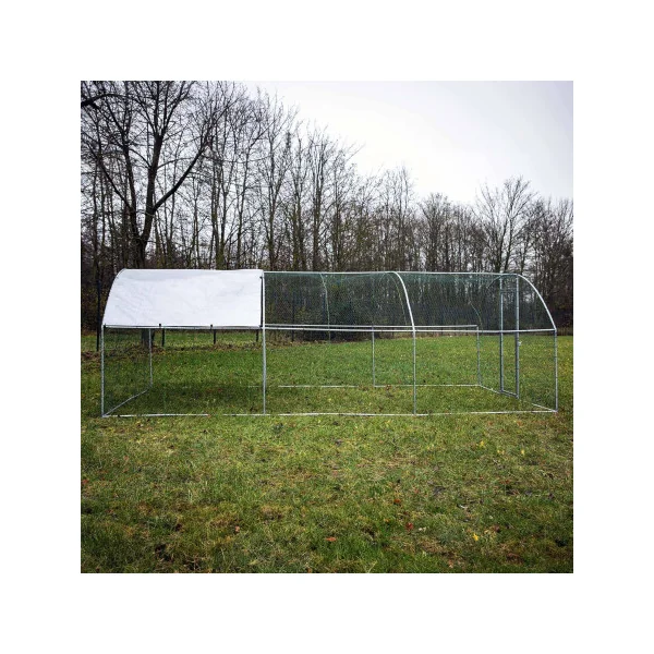 Chatière Dôme Enclos Parc Chat Arrondi 6x3x2m 18m² Enclos Grillagé