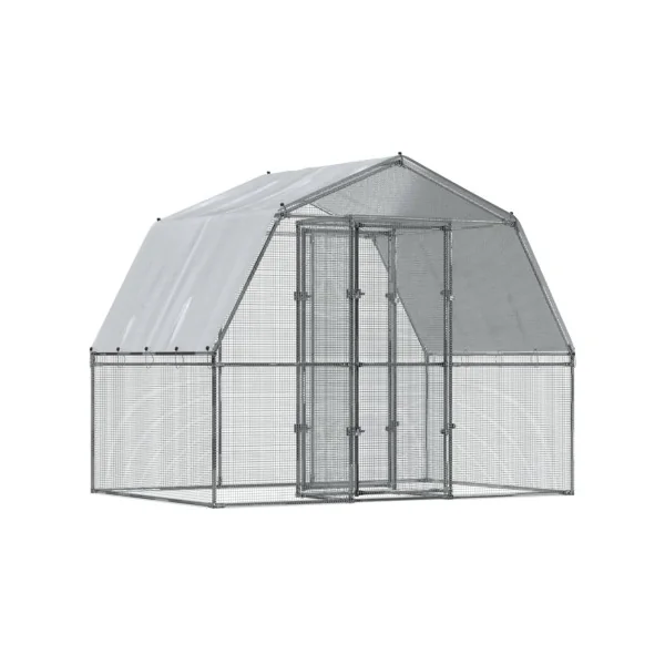 Chatière Enclos Parc 2,85x1,85x2,30m Chatière Grillagé avec SAS Enclos Grillagé Chat
