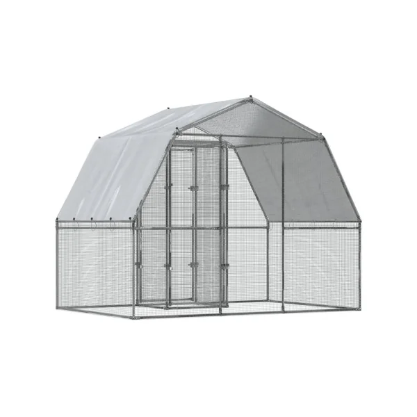 Chatière Enclos Parc 2,85x1,85x2,30m Chatière Grillagé avec SAS Enclos Grillagé Chat