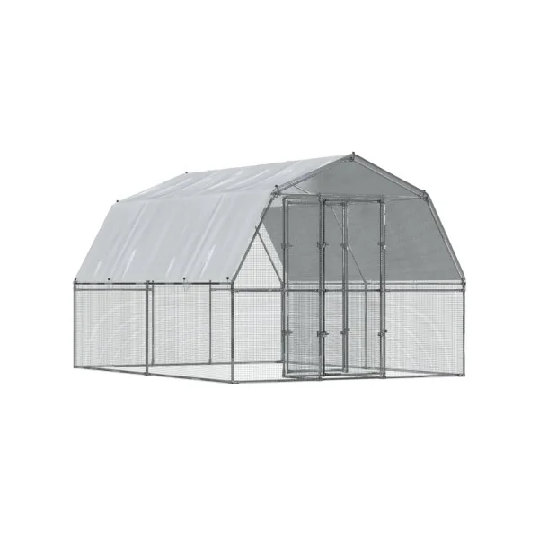 Chatière Enclos Parc 3,75x2,85x2,30m Chatière Grillagé avec SAS Enclos Grillagé Chat