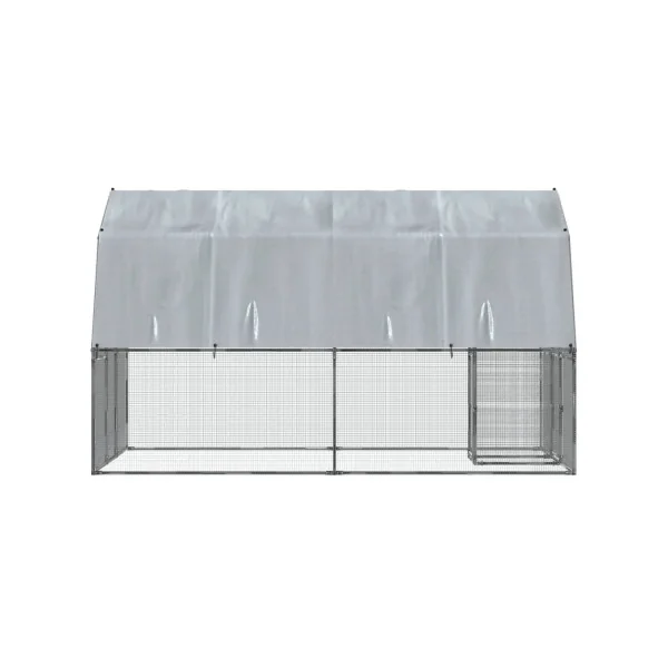 Chatière Enclos Parc 3,75x2,85x2,30m Chatière Grillagé avec SAS Enclos Grillagé Chat