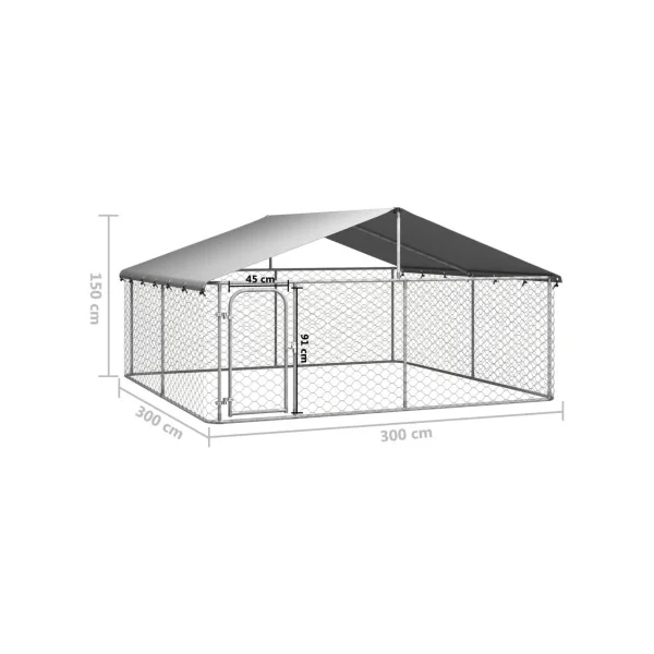 Chenil 9m² Hauteur 1,50m Enclos chien Grillagé Parc chien Extérieur