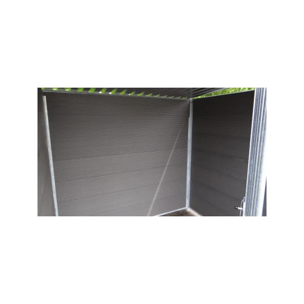 Chenil Double 4x2 m en Panneaux WPC + Toit Absorbant le Bruit