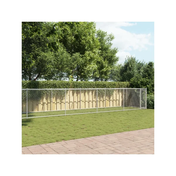Chenil Grillagé 10x2x1,50m Enclos Extérieur Galvanisé pour Chien