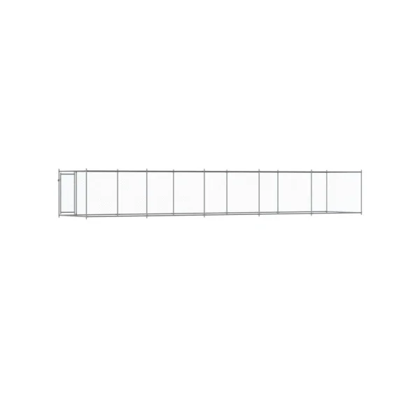 Chenil Grillagé 10x2x1,50m Enclos Extérieur Galvanisé pour Chien