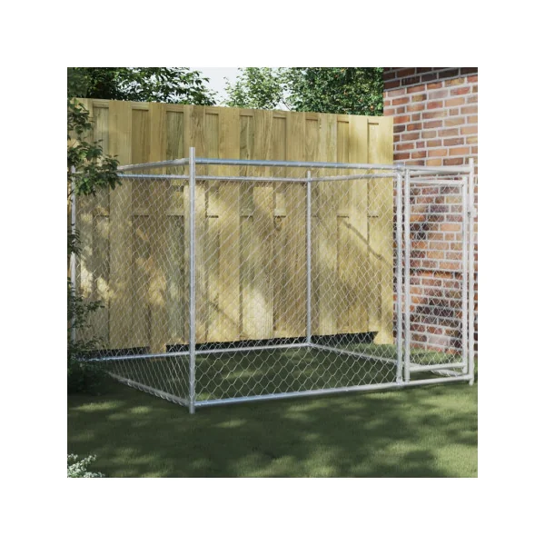 Chenil Grillagé 2x2x1,50m Enclos Extérieur Galvanisé pour Chien