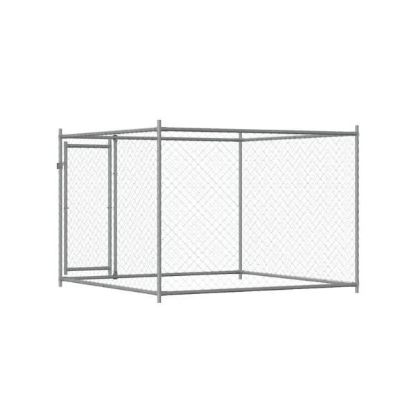 Chenil Grillagé 2x2x1,50m Enclos Extérieur Galvanisé pour Chien