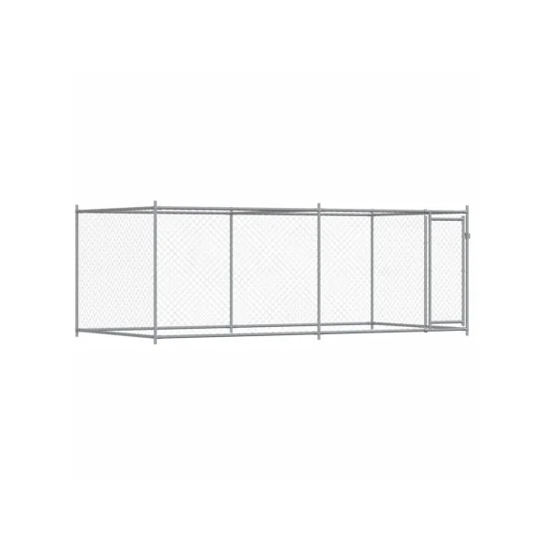 Chenil Grillagé 4x2x1,50m Enclos Extérieur Galvanisé pour Chien