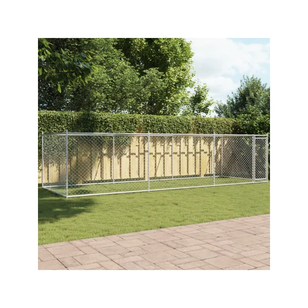 Chenil Grillagé 6x2x1,50m Enclos Extérieur Galvanisé pour Chien