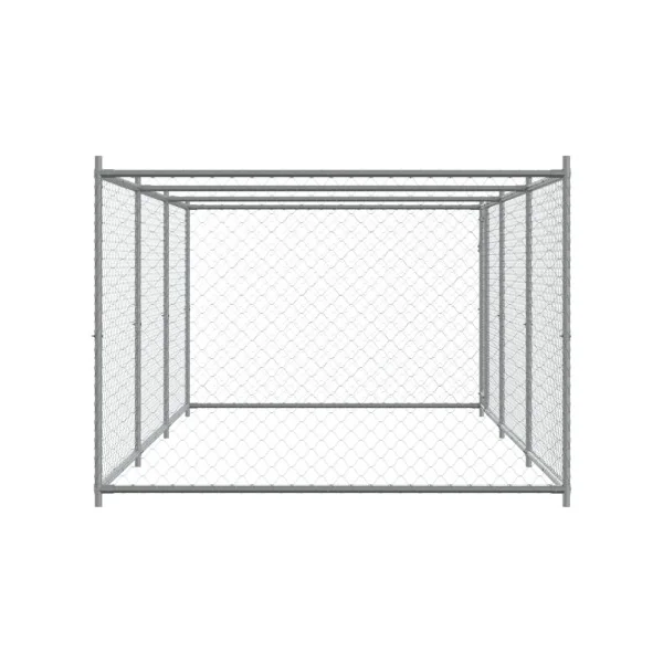 Chenil Grillagé 6x2x1,50m Enclos Extérieur Galvanisé pour Chien