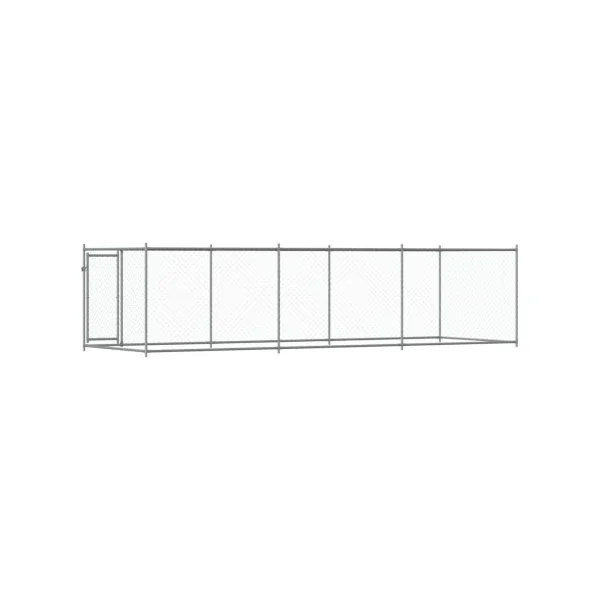 Chenil Grillagé 6x2x1,50m Enclos Extérieur Galvanisé pour Chien