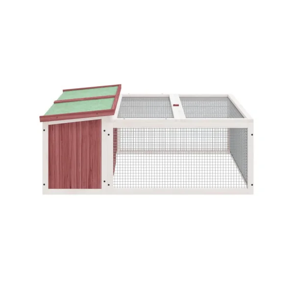 Clapier avec Enclos Extérieur en bois Massif de Pin Café Cage Lapin avec Parc