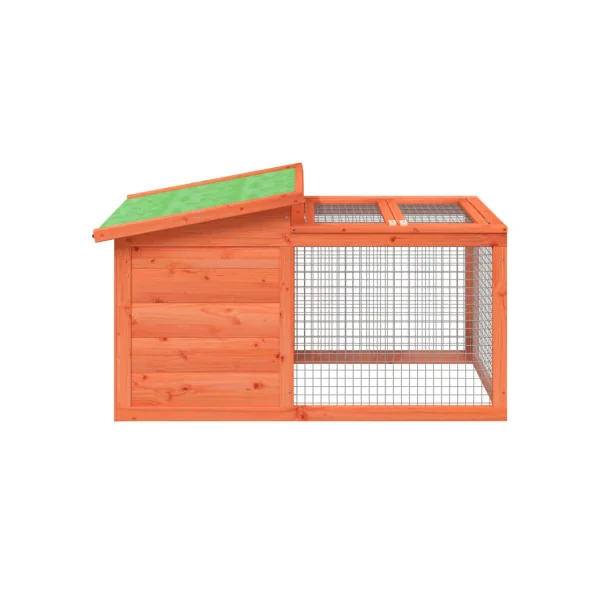Clapier Extérieur en bois Massif de Pin Cage Lapin avec Enclos