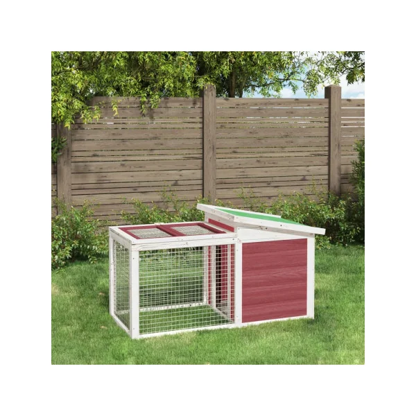 Clapier Extérieur Moka en bois Massif de Pin Cage Lapin avec Enclos