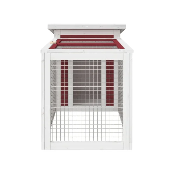 Clapier Extérieur Moka en bois Massif de Pin Cage Lapin avec Enclos