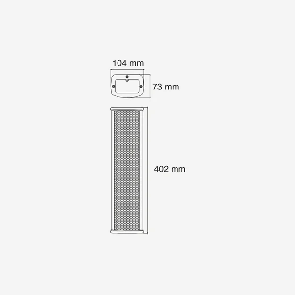 CLS440 Colonne aluminium 40-20 Watts 100 V