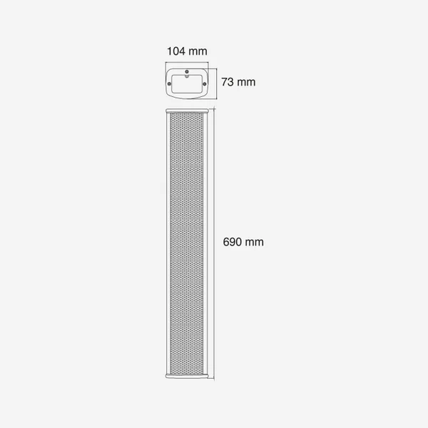 CLS880 Colonne aluminium 80-40 Watts 100 V