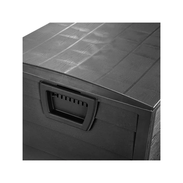 Coffre de Jardin Imitation 290 litres Coffre de Rangement en Polypropylène Coffre de Stockage Plastique