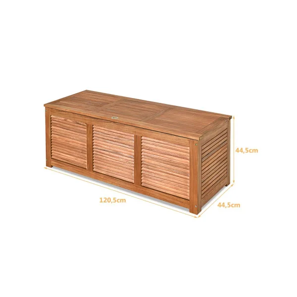 Coffre Jardin Boîte de Jardin en Acacia Massif Rangement Balcon Coffre Terrasse