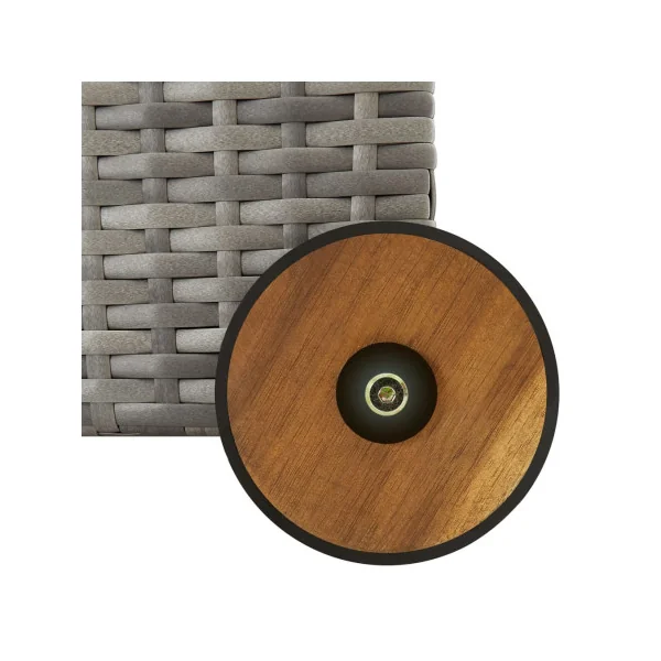 Coffre Rangement Résine Tressée Gris 120 cm Mobile Coffre de Stockage Coffre Extérieur Coffre Jardin