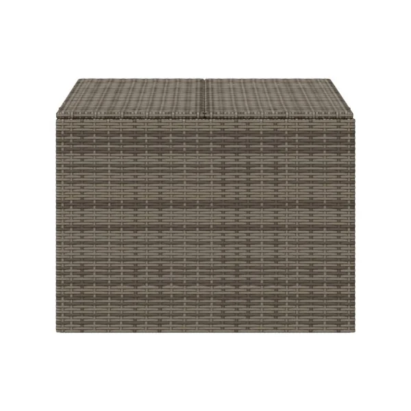 Coffre Rangement Résine Tressée Gris 290L Coffre de Stockage Coffre Extérieur Coffre Jardin