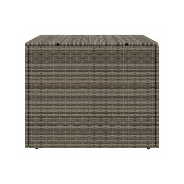 Coffre Rangement Résine Tressée Gris 290L Coffre de Stockage Coffre Extérieur Coffre Jardin