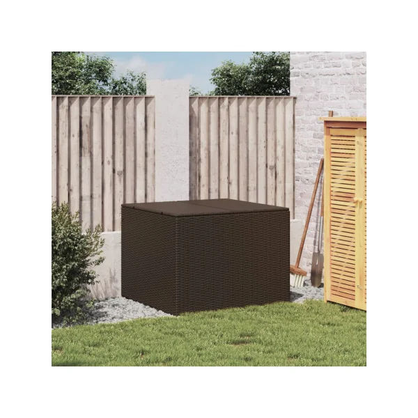 Coffre Rangement Résine Tressée Marron 290L Coffre de Stockage Coffre Extérieur Coffre Jardin