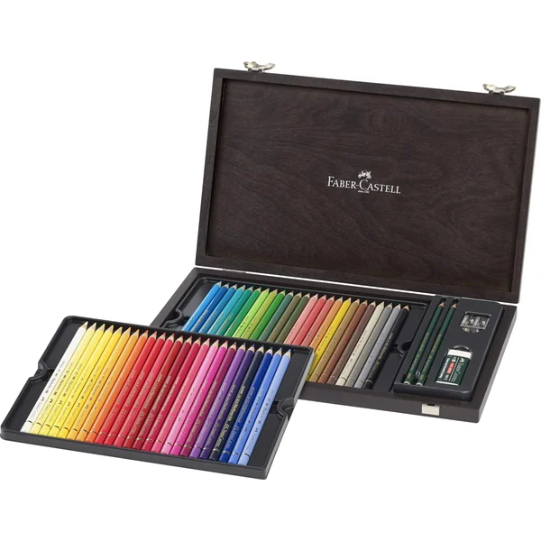 Coffret en bois de 48 crayons Polychromos
