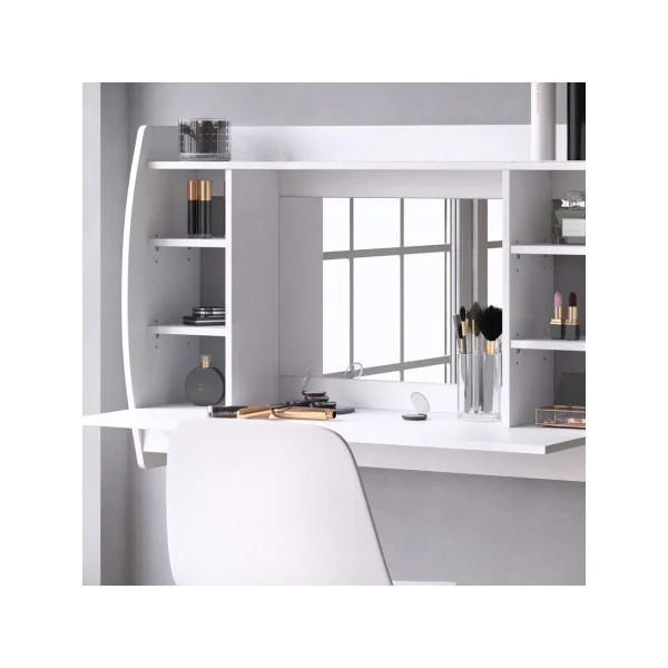 Coiffeuse Murale Table Maquillage Murale avec Miroir Coiffeuse femme Coiffeuse Chambre