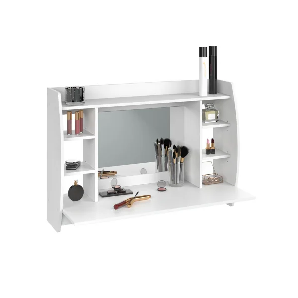 Coiffeuse Murale Table Maquillage Murale avec Miroir Coiffeuse femme Coiffeuse Chambre