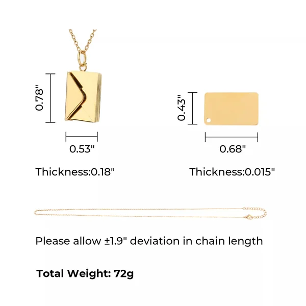 Collier Enveloppe en Acier Inoxydable (3 pièces)