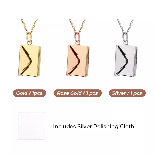 Collier Enveloppe en Acier Inoxydable (3 pièces)