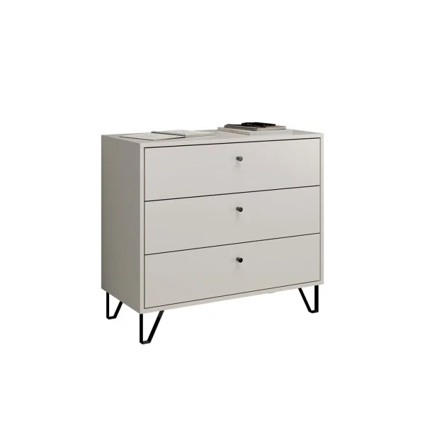 Commode 3 Tiroirs de Rangement Commode Chambre Salon Meuble de Rangement