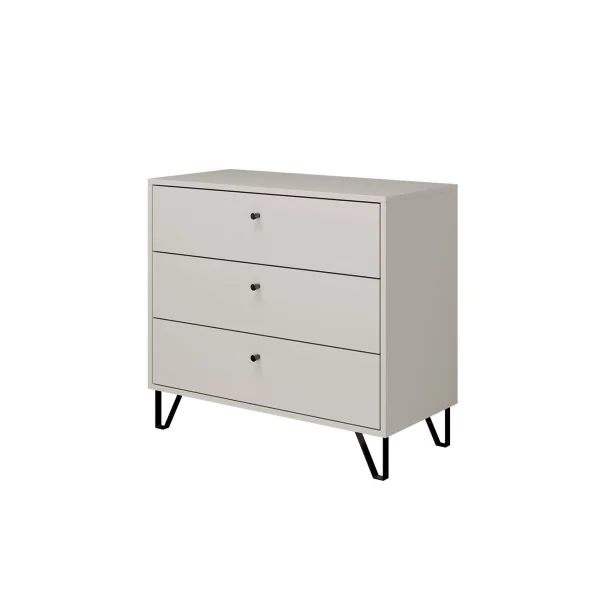 Commode 3 Tiroirs de Rangement Commode Chambre Salon Meuble de Rangement