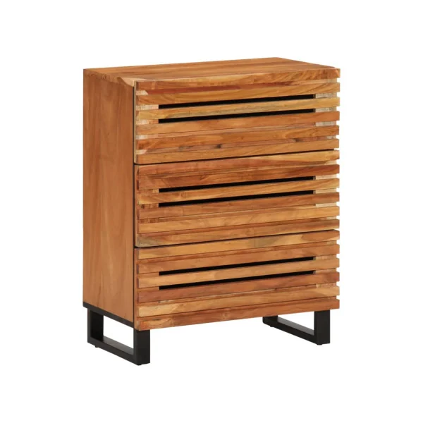 Commode 6 Tiroirs Acacia Massif Commode Chambre Buffet de Salon