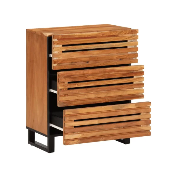 Commode 6 Tiroirs Acacia Massif Commode Chambre Buffet de Salon