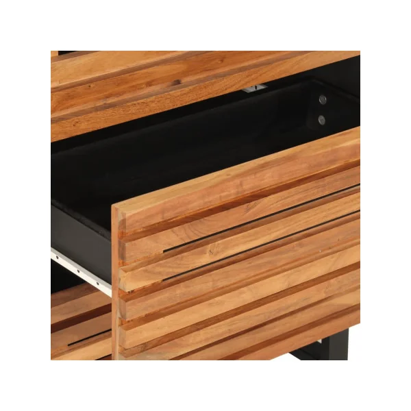 Commode 6 Tiroirs Acacia Massif Commode Chambre Buffet de Salon
