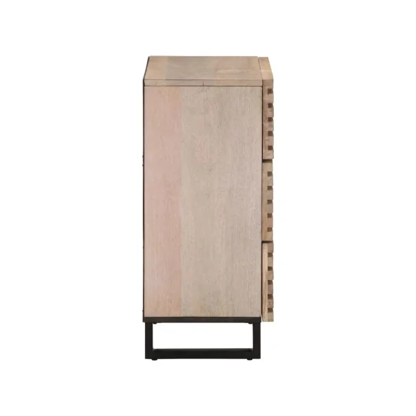 Commode 6 Tiroirs Manguier Massif Blanchi Commode Chambre Buffet de Salon