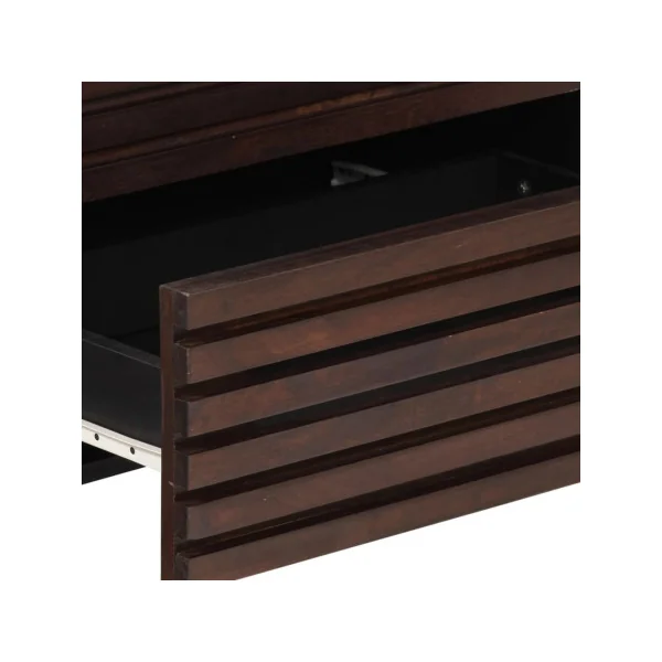 Commode 6 Tiroirs Manguier Massif Marron Commode Chambre Buffet de Salon