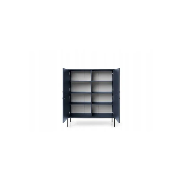 Commode Bleu 4 Placard Commode de salon Moderne Commode Chambre Tendance