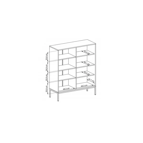 Commode Bleu 4 Placard Commode de salon Moderne Commode Chambre Tendance