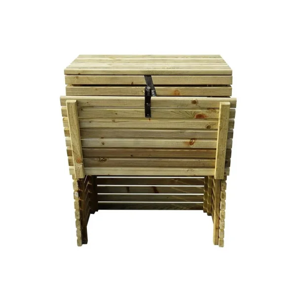 Composteur en Pin Massif 320L avec Trappes Composteur en Bois Composteur de Jardin Composteur Déchets Organiques