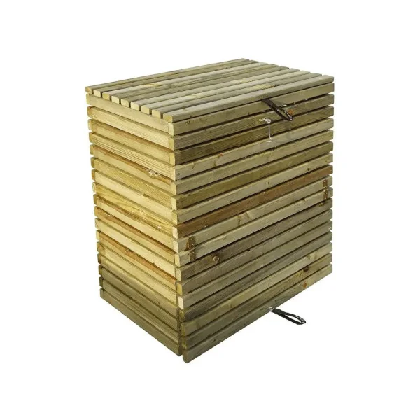 Composteur en Pin Massif 320L avec Trappes Composteur en Bois Composteur de Jardin Composteur Déchets Organiques