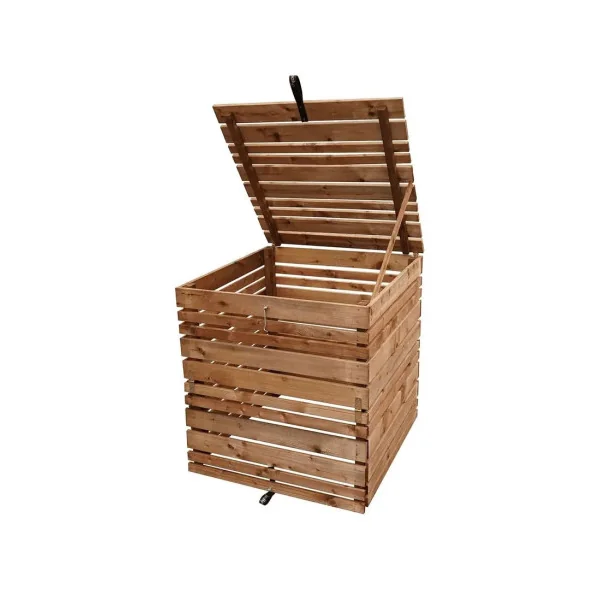 Composteur en Pin Massif 420L avec Trappes Composteur en Bois Composteur de Jardin Composteur Déchets Organiques