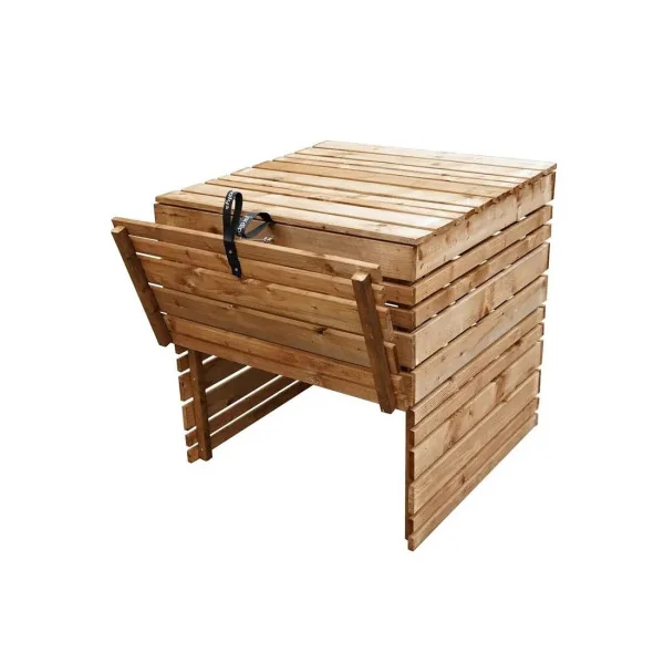 Composteur en Pin Massif 420L avec Trappes Composteur en Bois Composteur de Jardin Composteur Déchets Organiques