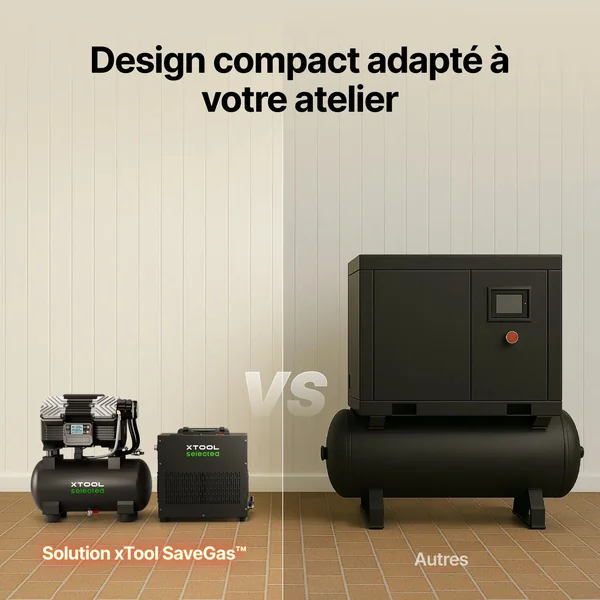 Compresseur d'air et Sécheur d'air sélectionnés par xTool