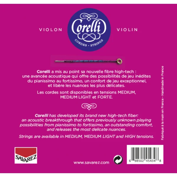 Corelli Violin strings Cantiga - Medium (900M)