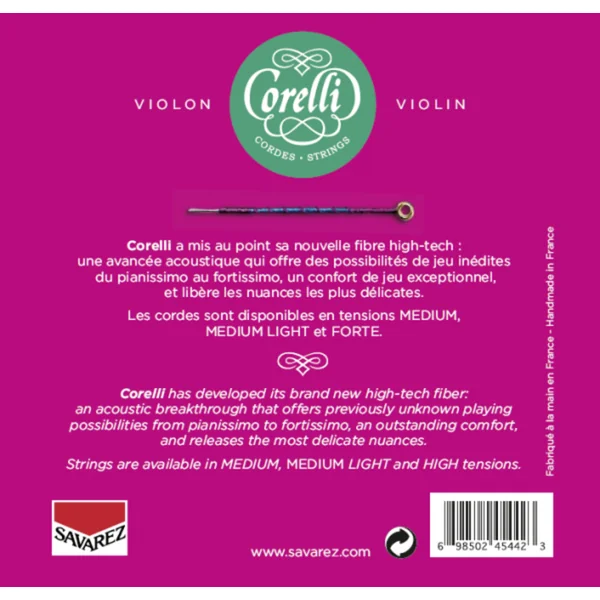 Corelli Violin strings Cantiga - Medium-light (900MLB)