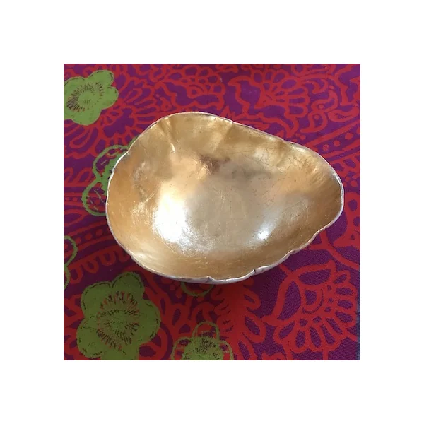 Coupe dorée et gravée, porcelaine – Lise Meillan